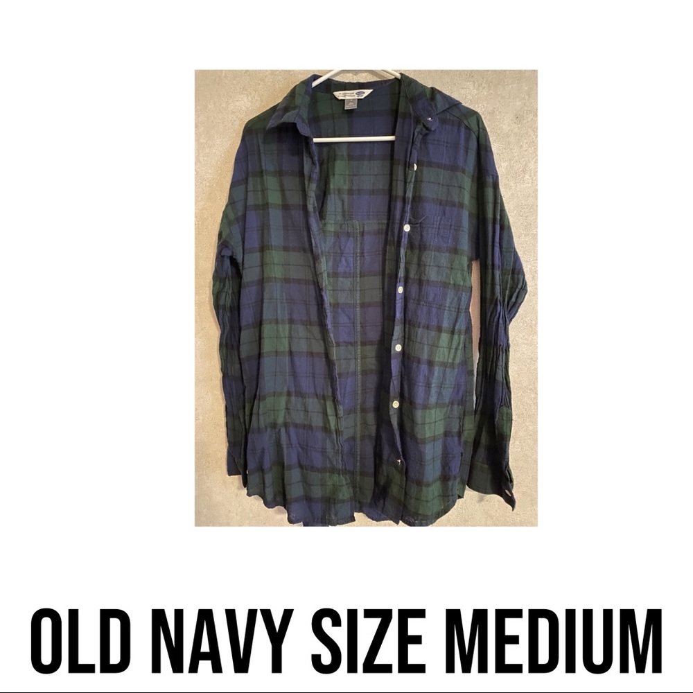 Old Navy plaid “The Boyfriend Shirt ” flannel Size Medium